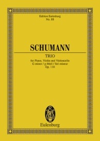 Schumann: Piano Trio G minor Opus 110 (Study Score) published by Eulenburg
